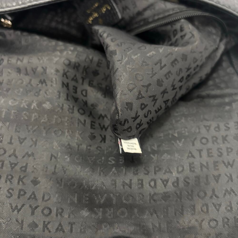 Kate Spade Chester Street Miri Satchel Bag Black Pebbled Leather Shoulder Purse - Picture 12 of 14